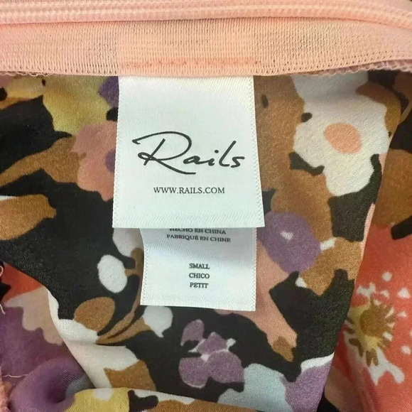 RAILS Sudra Dress Pink Aster Midi Slip Vintage Floral Spaghetti Straps Size S - Picture 8 of 11